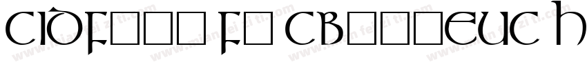 CIDFont F1 CBpc-EUC H字体转换
